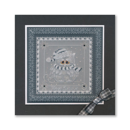 Linda's Christmas Snowflake Owl A5 Square Groovi Plate