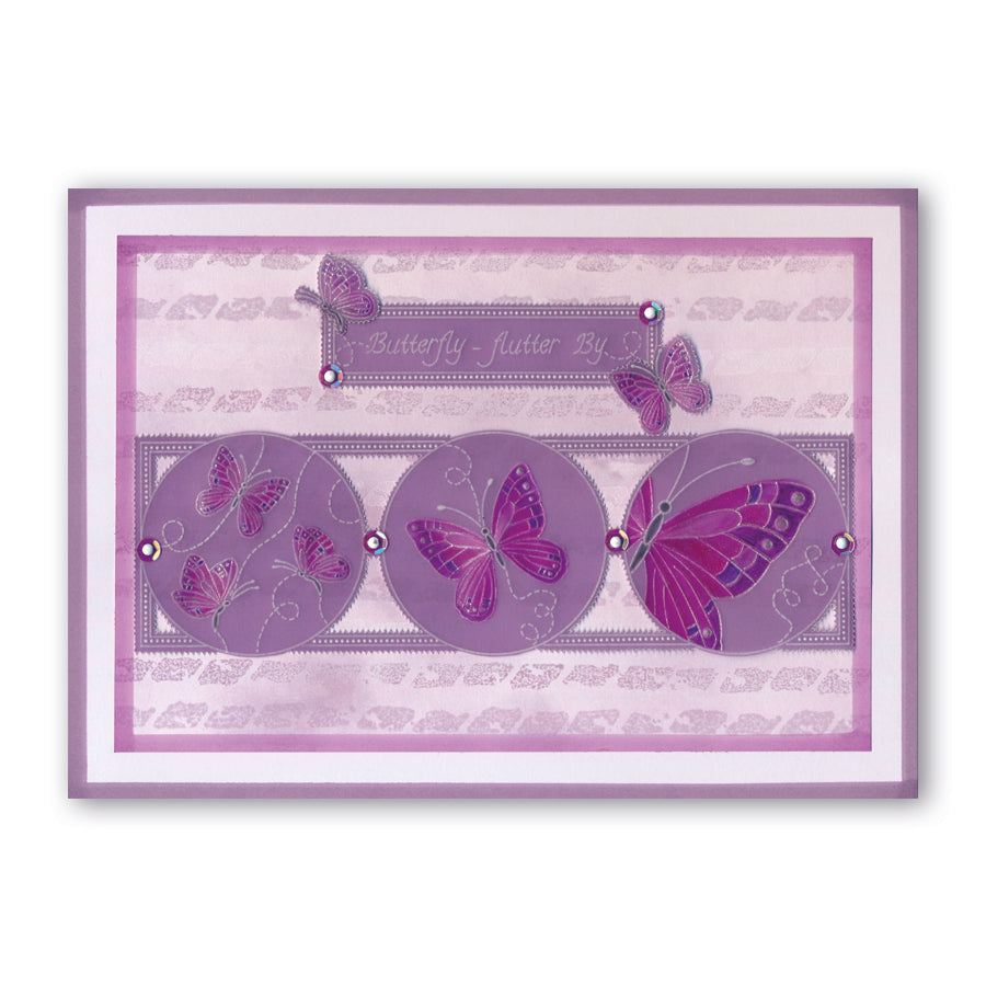 Linda's 123 - DEF Collection Bumble Bee, Butterfly & Dragonfly A4 & A5 Square Groovi Plate Set