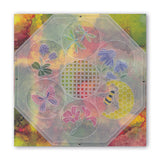 Linda's 123 - D Bumble Bee, Clover & Coneflower A4 Square Groovi Plate