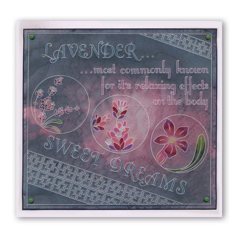 Linda's 123 - E Butterfly, Lavender & Mallow A5 Square Groovi Plate