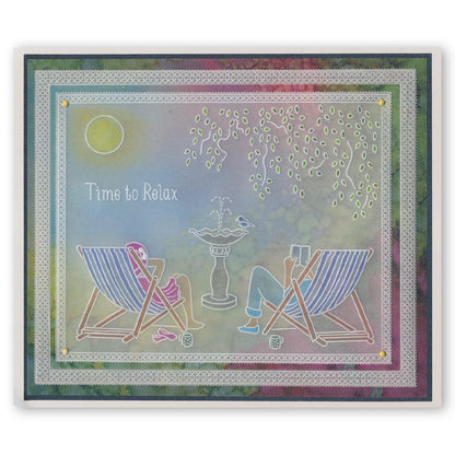 Linda's Deckchairs - In the Garden A5 Groovi Plate