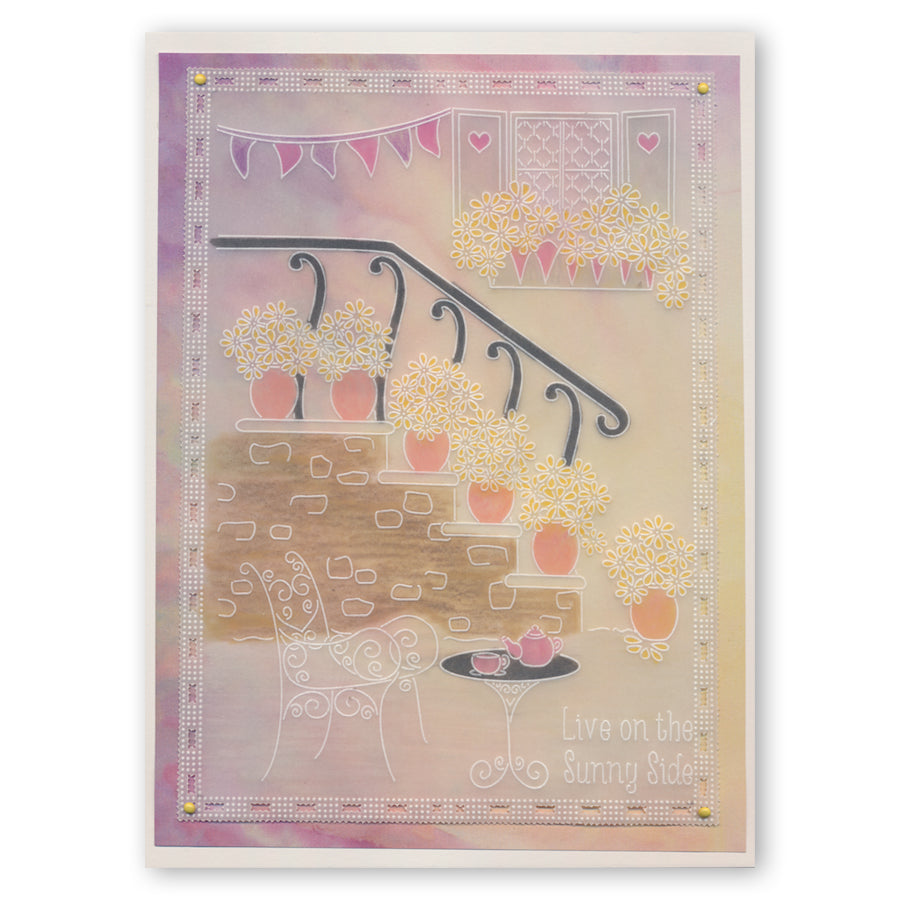 Linda's Floral Steps - In the Garden A5 Groovi Plate