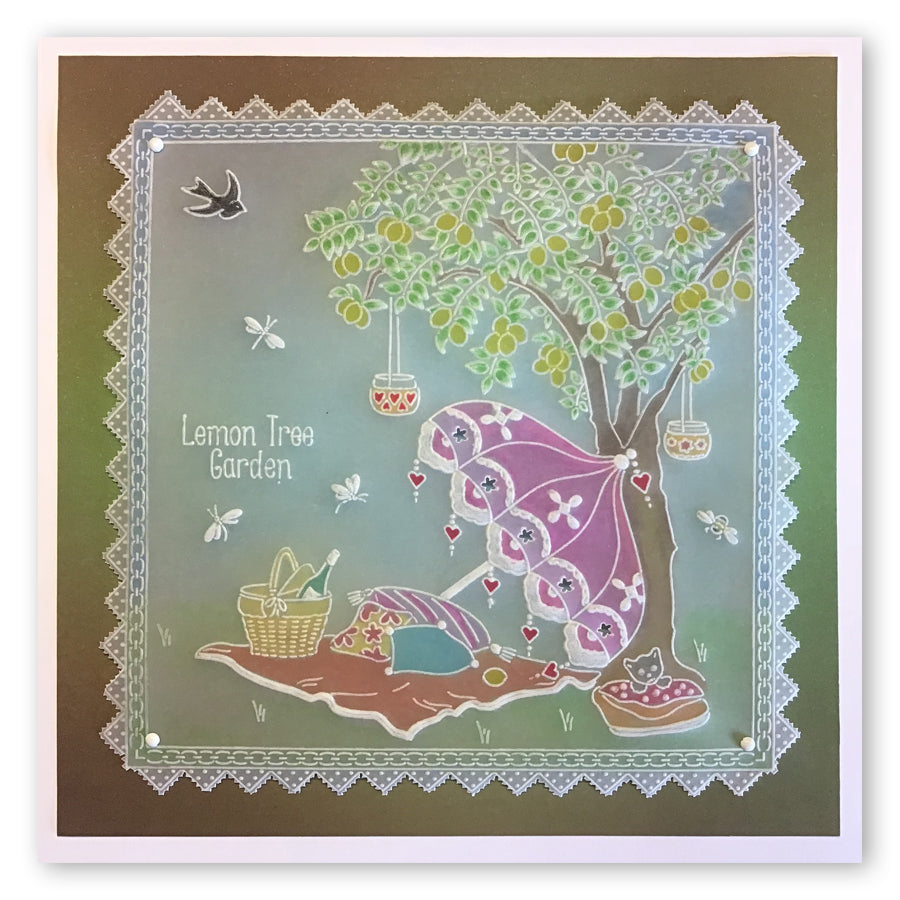 Linda's Lemon Tree Garden - In the Garden A5 Groovi Plate