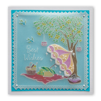 Linda's Lemon Tree Garden - In the Garden A5 Groovi Plate