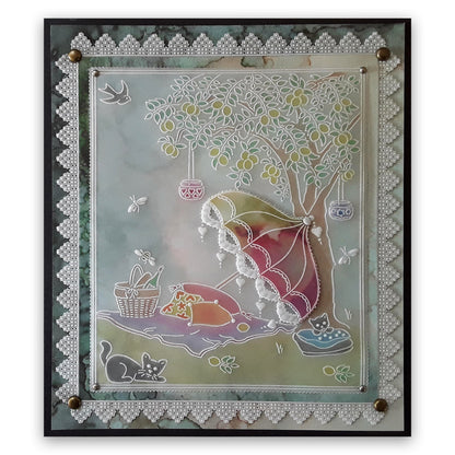 Linda's Lemon Tree Garden - In the Garden A5 Groovi Plate