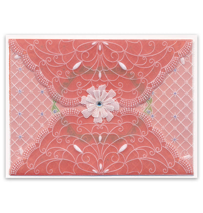 Linda's It's a Wrap! Part 1 - Hexagonal Flourish Lace Gatefold A4 Groovi Plate