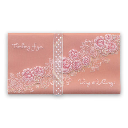 Linda's It's a Wrap! Part 1 - Diagonal Rose Lace Trifold A4 Groovi Plate
