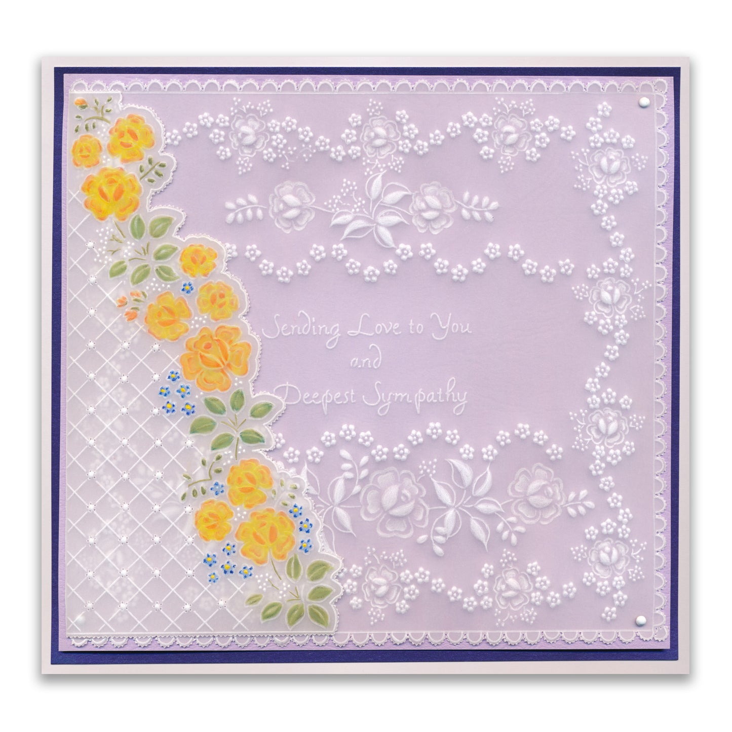 Linda's It's a Wrap! Part 1 - Diagonal Rose Lace Trifold A4 Groovi Plate