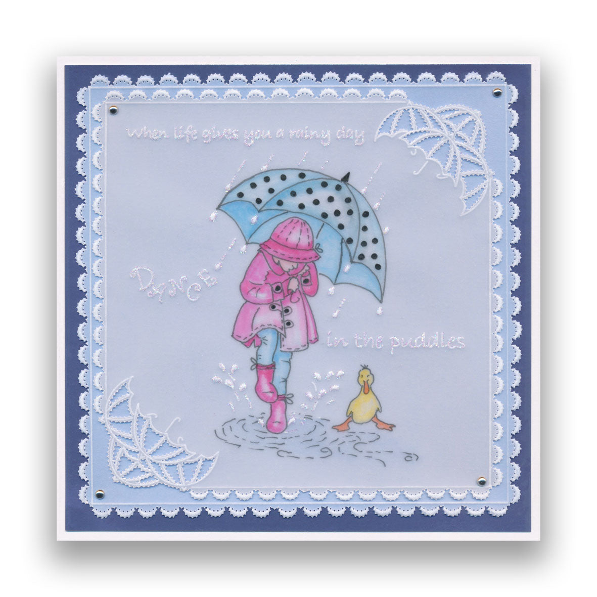 Linda's Children - Spring - Dance in the Puddles - A5 Square Groovi Plate