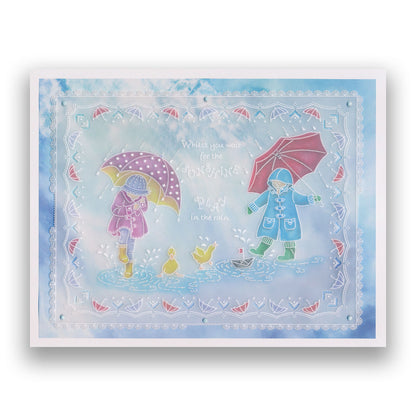 Linda's Children - Spring A5 Square Groovi Plate Pair