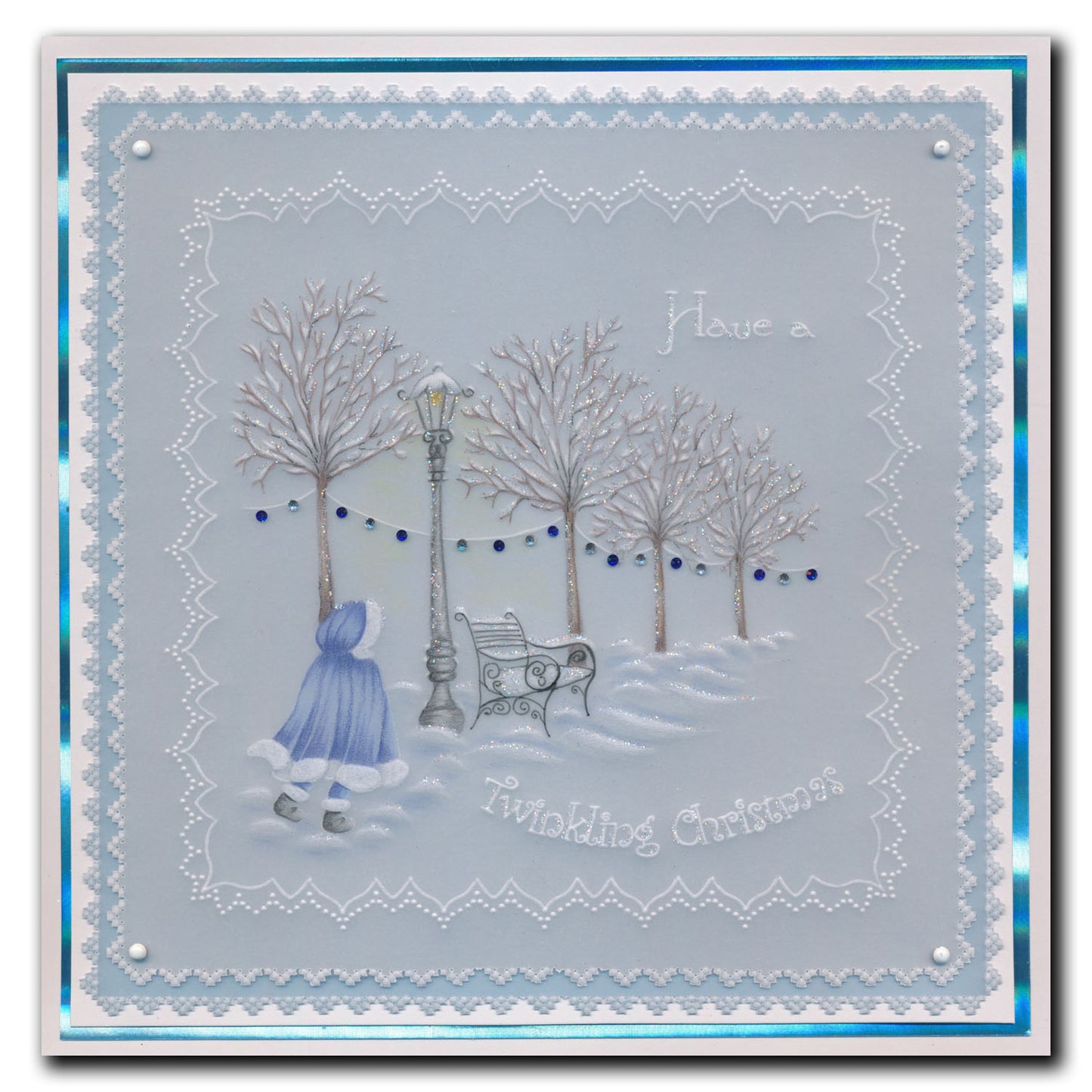 Linda's Glistening Winter - Christmas Treasures (Set 1) A5 Square Groovi Plate