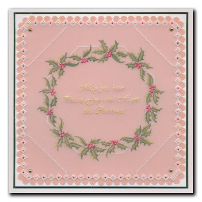 Linda's Peace, Joy & Hope - Christmas Treasures  (Set 1) A5 Square Groovi Plate