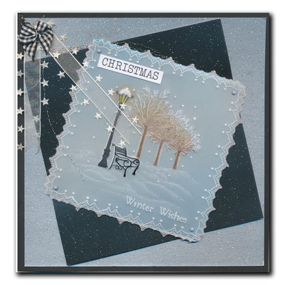 Linda's Glistening Winter - Christmas Treasures (Set 1) A5 Square Groovi Plate