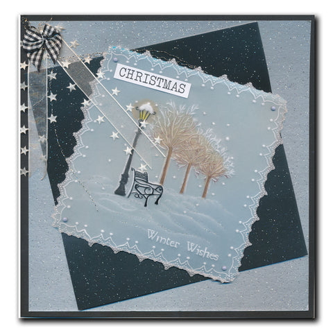 Linda's Glistening Winter - Christmas Treasures A5 Square Groovi Plate