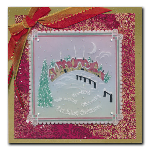 Linda's Twinkling Christmas - Christmas Treasures A5 Square Groovi Plate