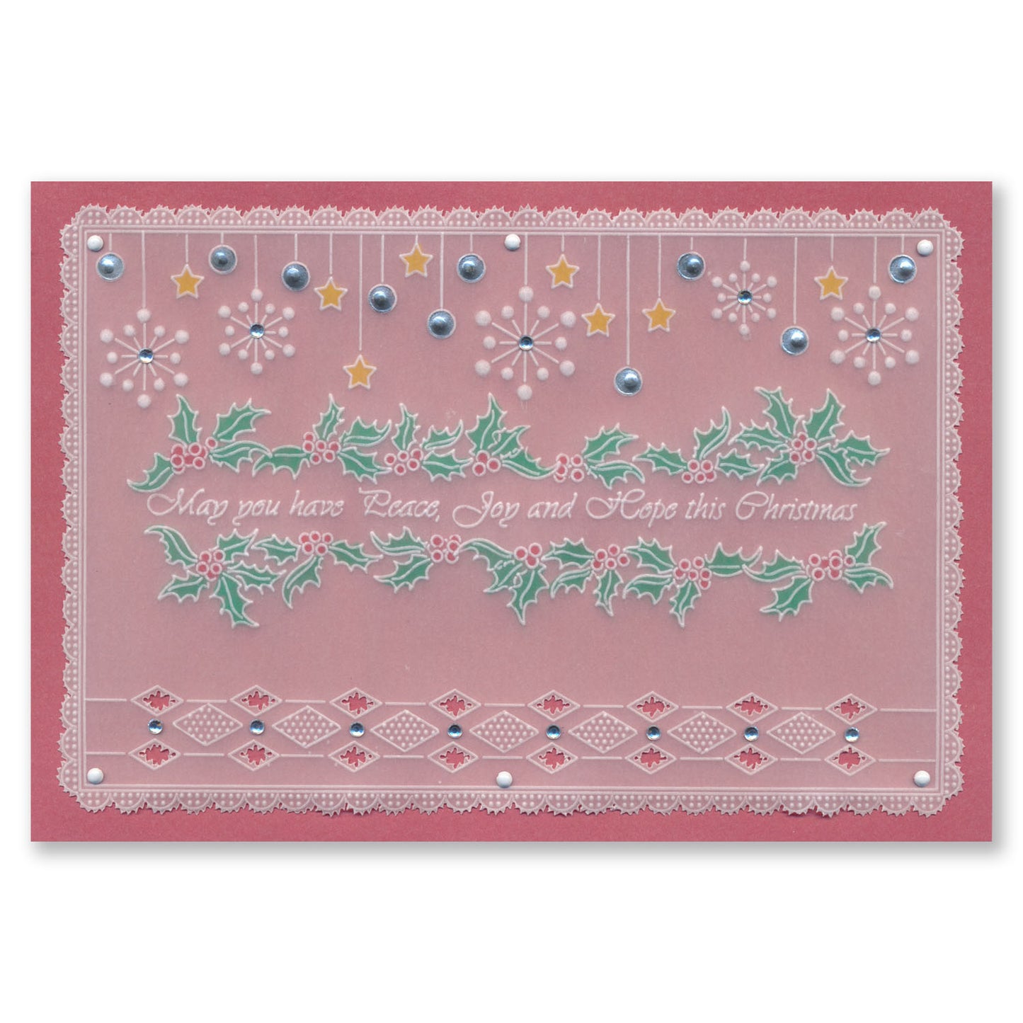 Linda's Peace, Joy & Hope - Christmas Treasures  (Set 1) A5 Square Groovi Plate