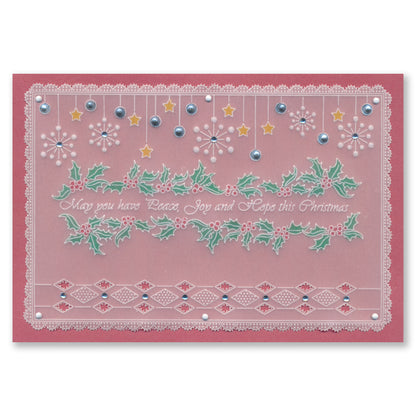 Linda's Peace, Joy & Hope - Christmas Treasures  (Set 1) A5 Square Groovi Plate