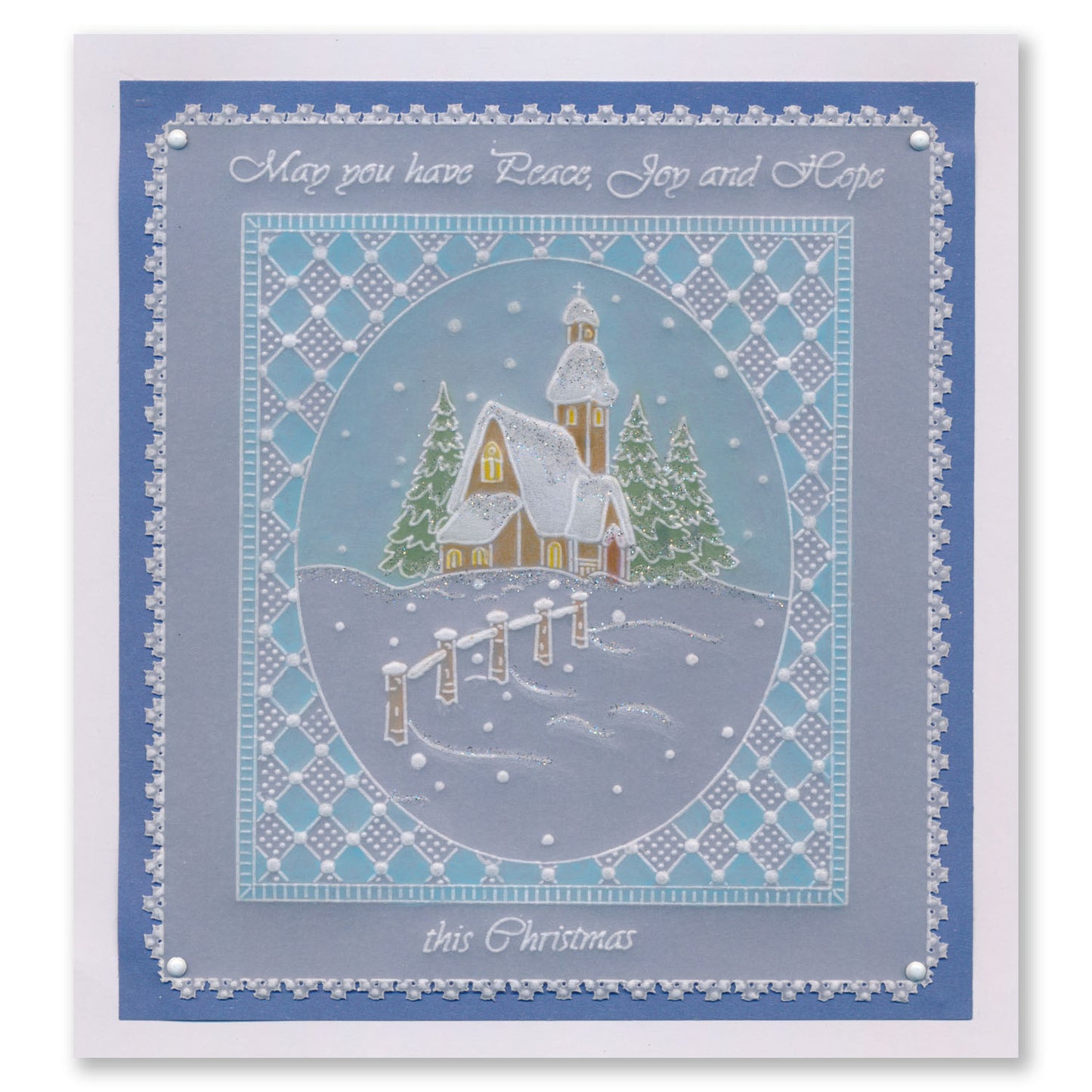 Linda's Peace, Joy & Hope - Christmas Treasures  (Set 1) A5 Square Groovi Plate
