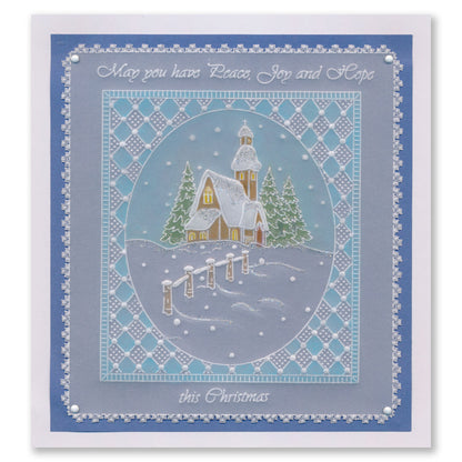 Linda's Peace, Joy & Hope - Christmas Treasures  (Set 1) A5 Square Groovi Plate