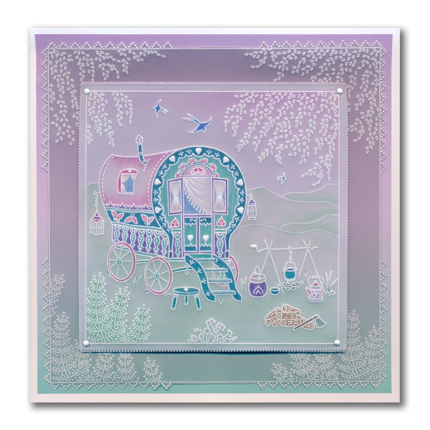 Linda's Romany Caravan A5 Square Groovi Plate