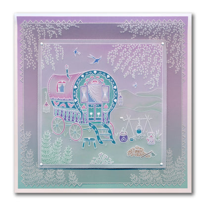 Linda's Romany Caravan A5 Square Groovi Plate