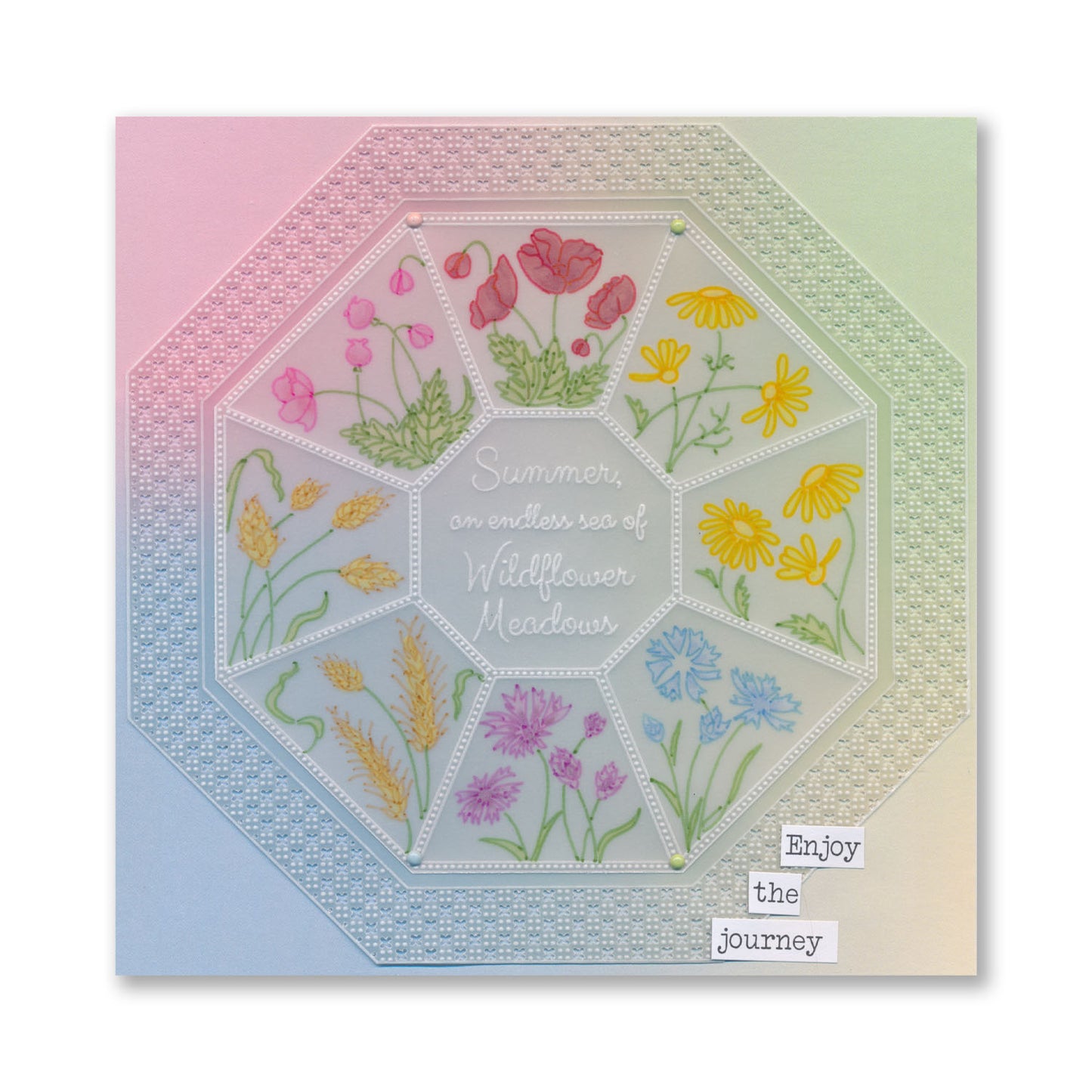Linda's Sea of Wildflowers Meadows - Easy Layout A5 Square Groovi Plate (Set 4)