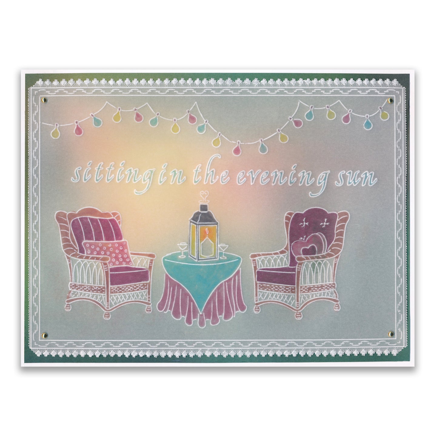 Linda's Wicker Chairs - In the Garden A5 Groovi Plate