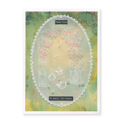 Linda's Rose Arch - In the Garden A5 Groovi Plate