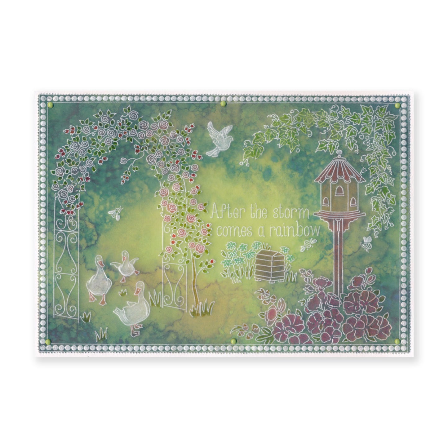 Linda's Rose Arch - In the Garden A5 Groovi Plate