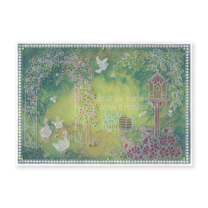 Linda's Rose Arch - In the Garden A5 Groovi Plate