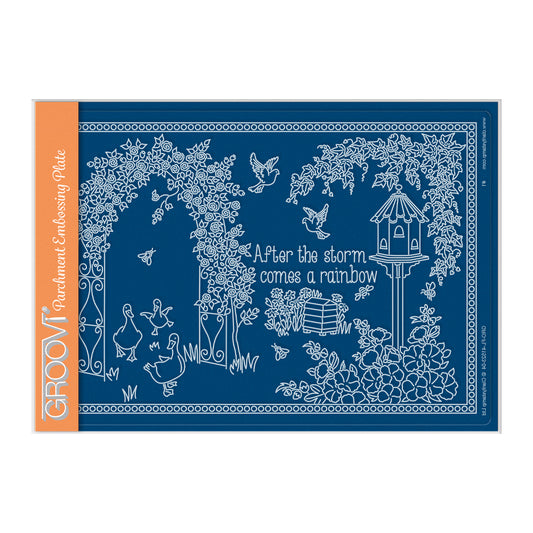 Linda's Rose Arch - In the Garden A5 Groovi Plate