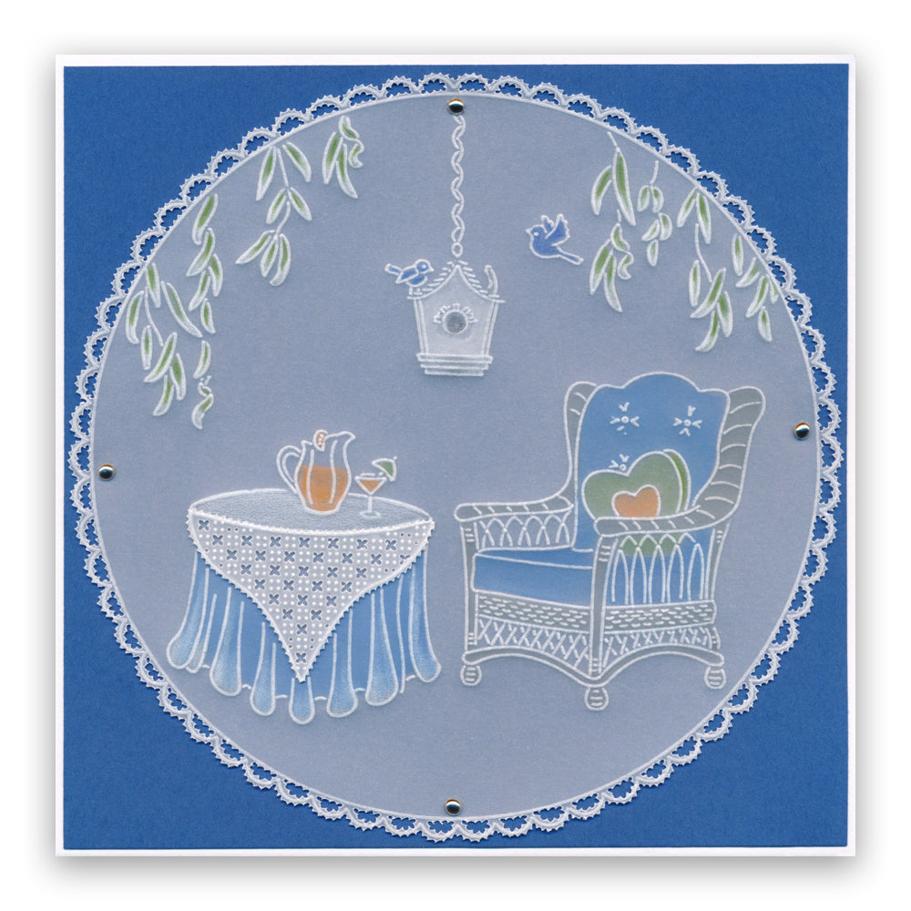 Linda's Wicker Chairs - In the Garden A5 Groovi Plate