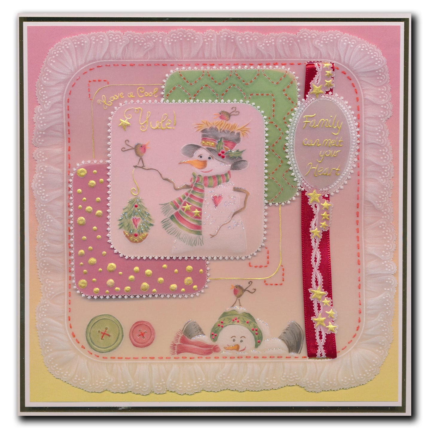 Linda's Cool Yule - Easy Layout A5 Square Groovi Plate (Set 1)