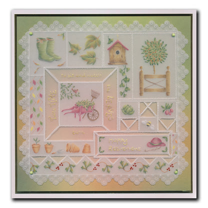 Linda's Gardener - Easy Layout A5 Square Groovi Plate (Set 2)