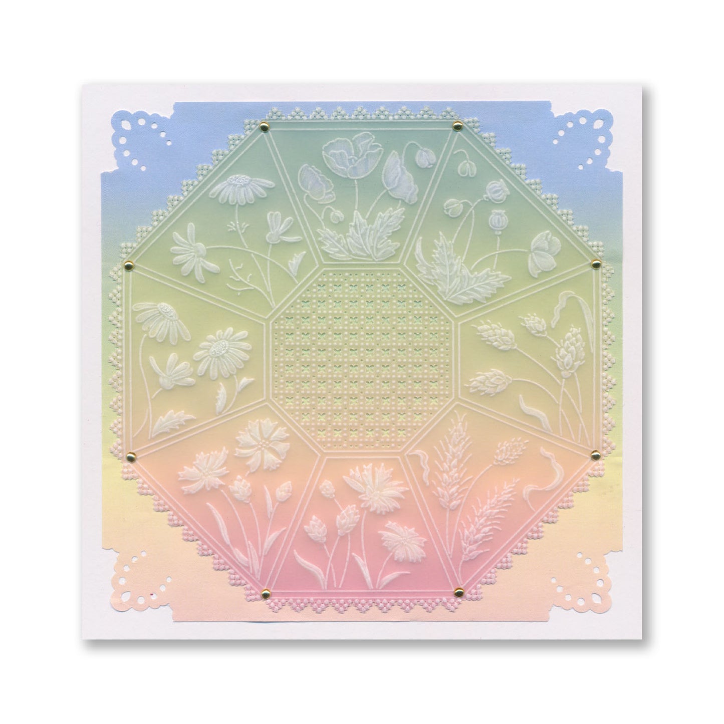 Linda's Sea of Wildflowers Meadows - Easy Layout A5 Square Groovi Plate (Set 4)