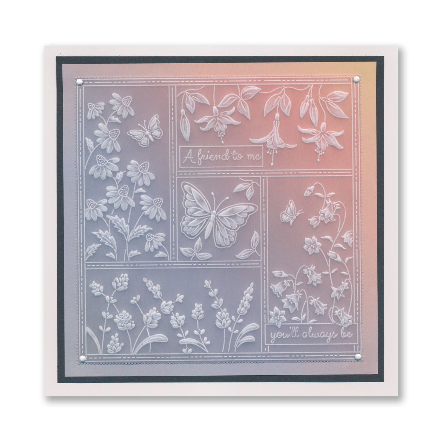 Linda's A Friend to Me - Easy Layout A5 Square Groovi Plate (Set 3)