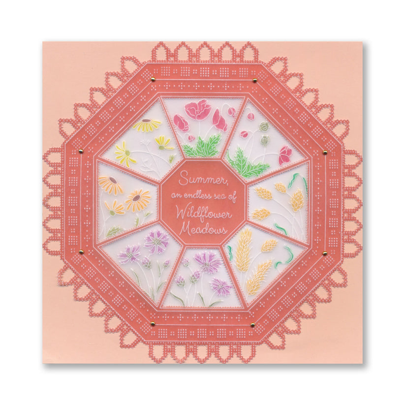 Clarity Stamps Linda's Hortensia & Lace - Plaque Groovi A5 Carrée Pour Gaufrage Parchemin