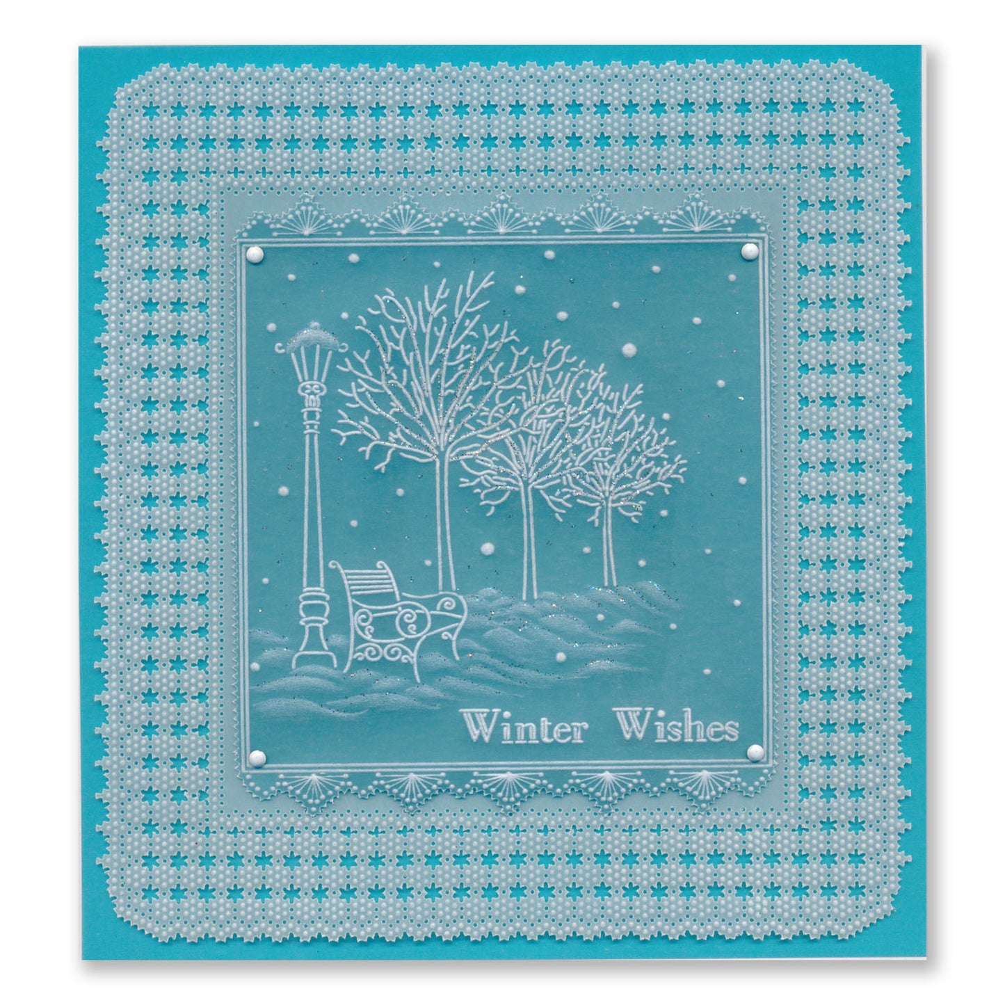 Linda's Glistening Winter - Christmas Treasures (Set 1) A5 Square Groovi Plate