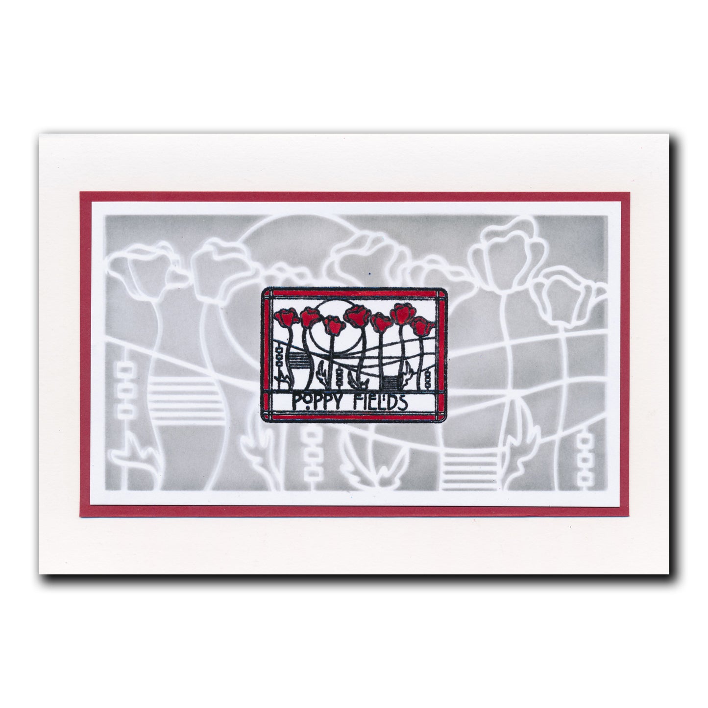 Art Nouveau Bed of Roses & Poppy Fields A5 Stencil Duo