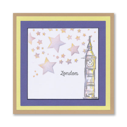 Barbara's Triangle People & Sketchy London, Paris & New York A5 Stamp Duo