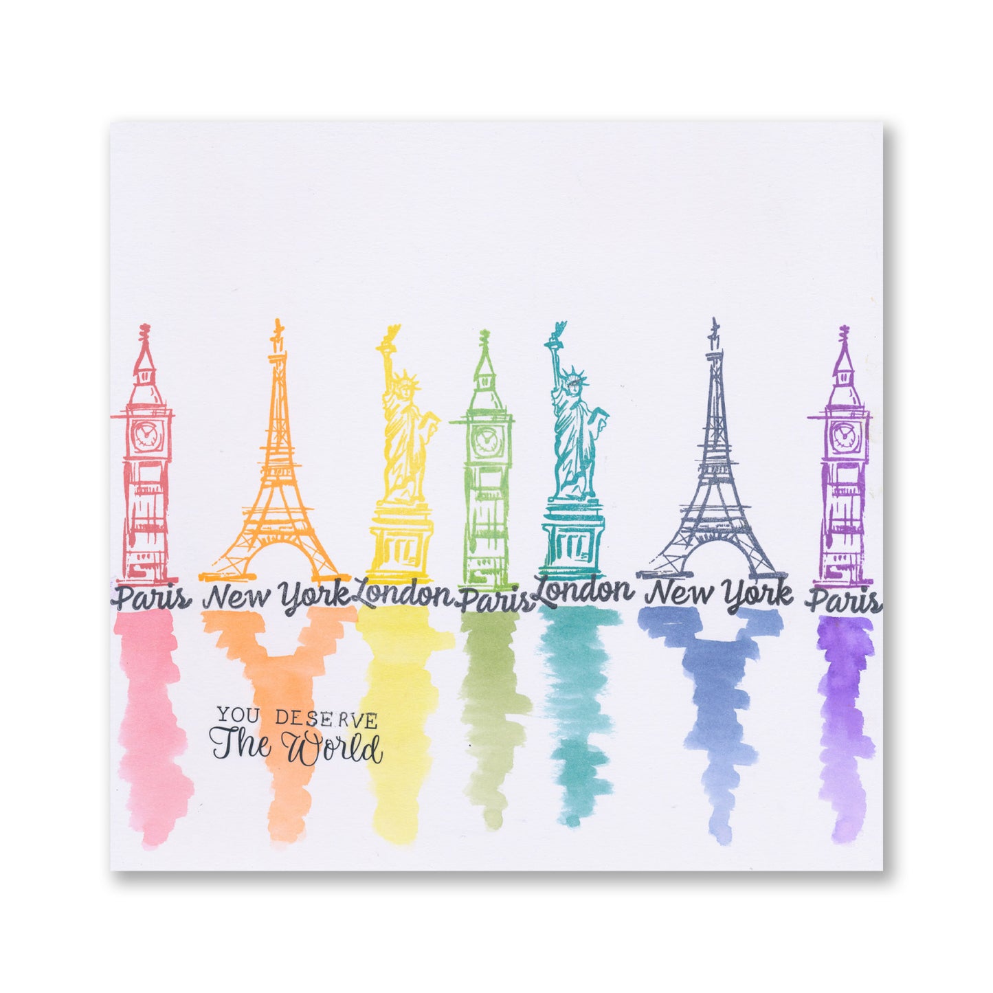 Barbara's Sketchy London, Paris & New York A5 Stamp Set
