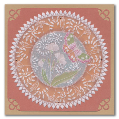 Barbara's SHAC Love - Japanese Flowers & Butterflies A5 Square Groovi Plate