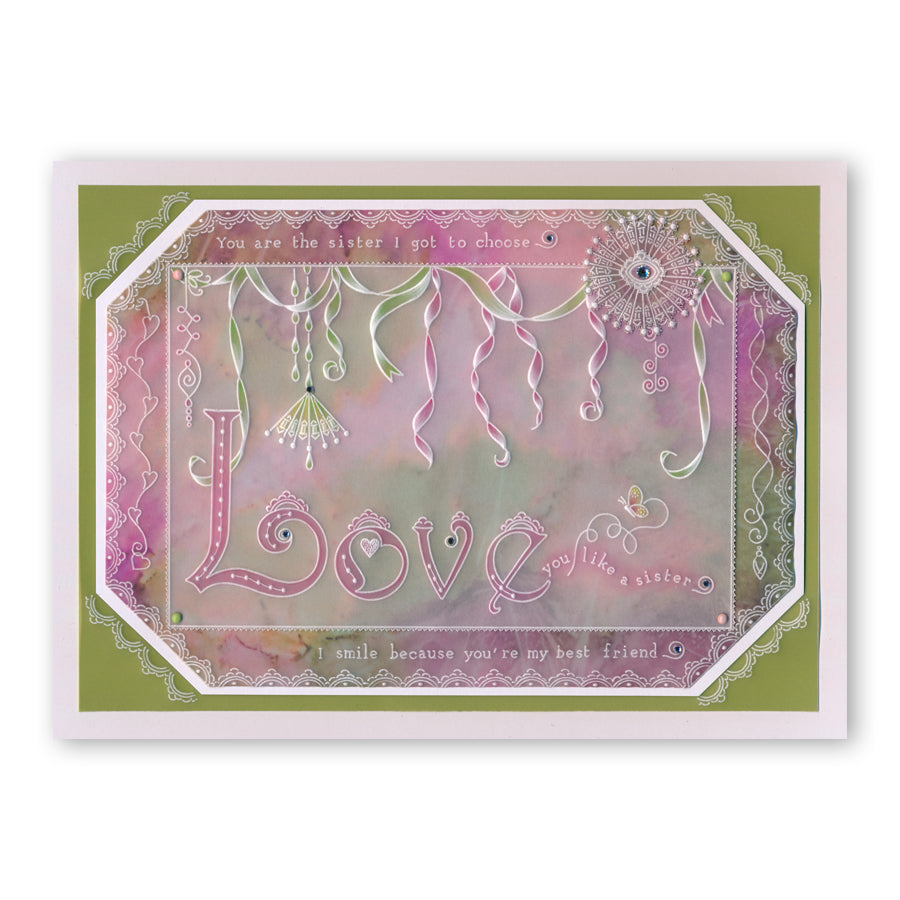 Linda's Love Dangles A5 Groovi Plate