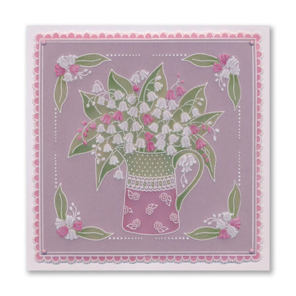 Linda's Lily of the Valley with Jug Midi Groovi Plate