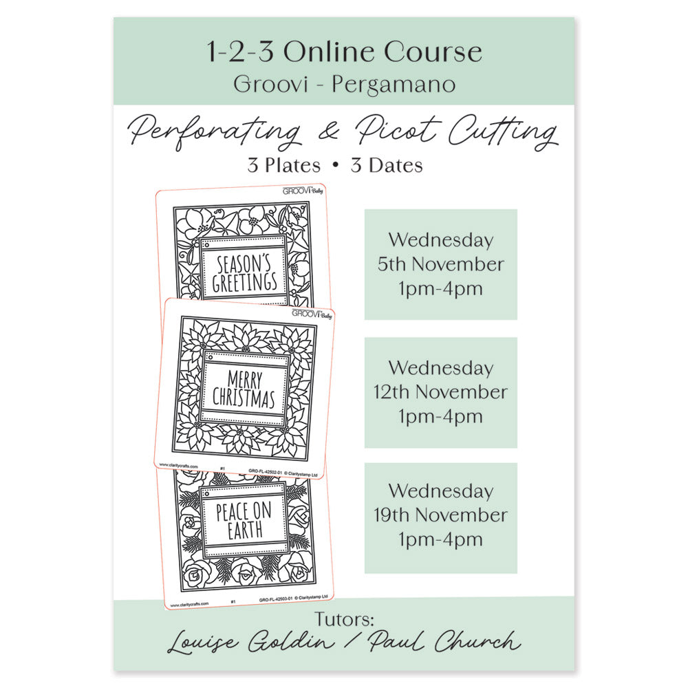 1-2-3 Online Course: Perforating & Picot Cutting for Groovi & Pergamano Parchment Crafters