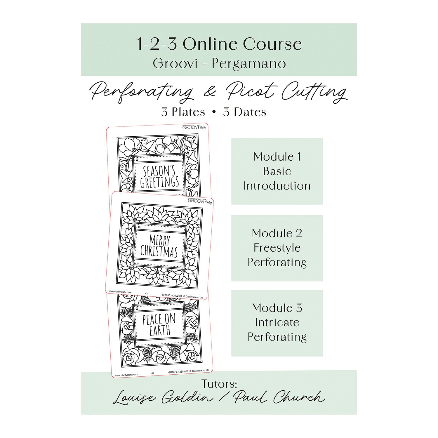 1-2-3 Online Course: Perforating & Picot Cutting for Groovi & Pergamano Parchment Crafters