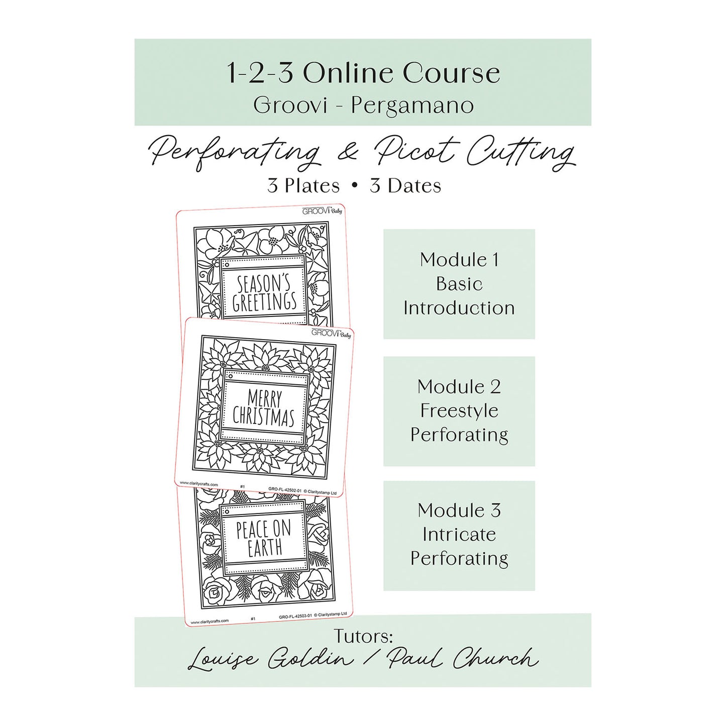 1-2-3 Online Course: Perforating & Picot Cutting for Groovi & Pergamano Parchment Crafters