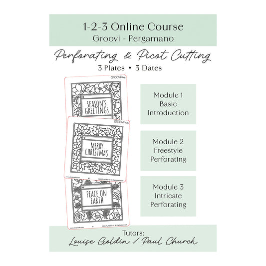 1-2-3 Online Course: Perforating & Picot Cutting for Groovi & Pergamano Parchment Crafters