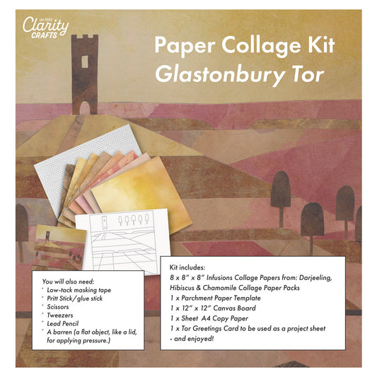 Online Workshop: Glastonbury Tor Paper Collage