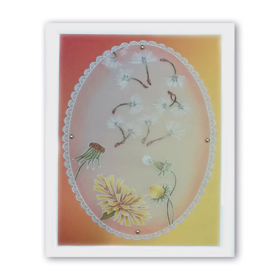 Linda's 123 - Dandelion, Corn & Harebells A4 Square Groovi Plate